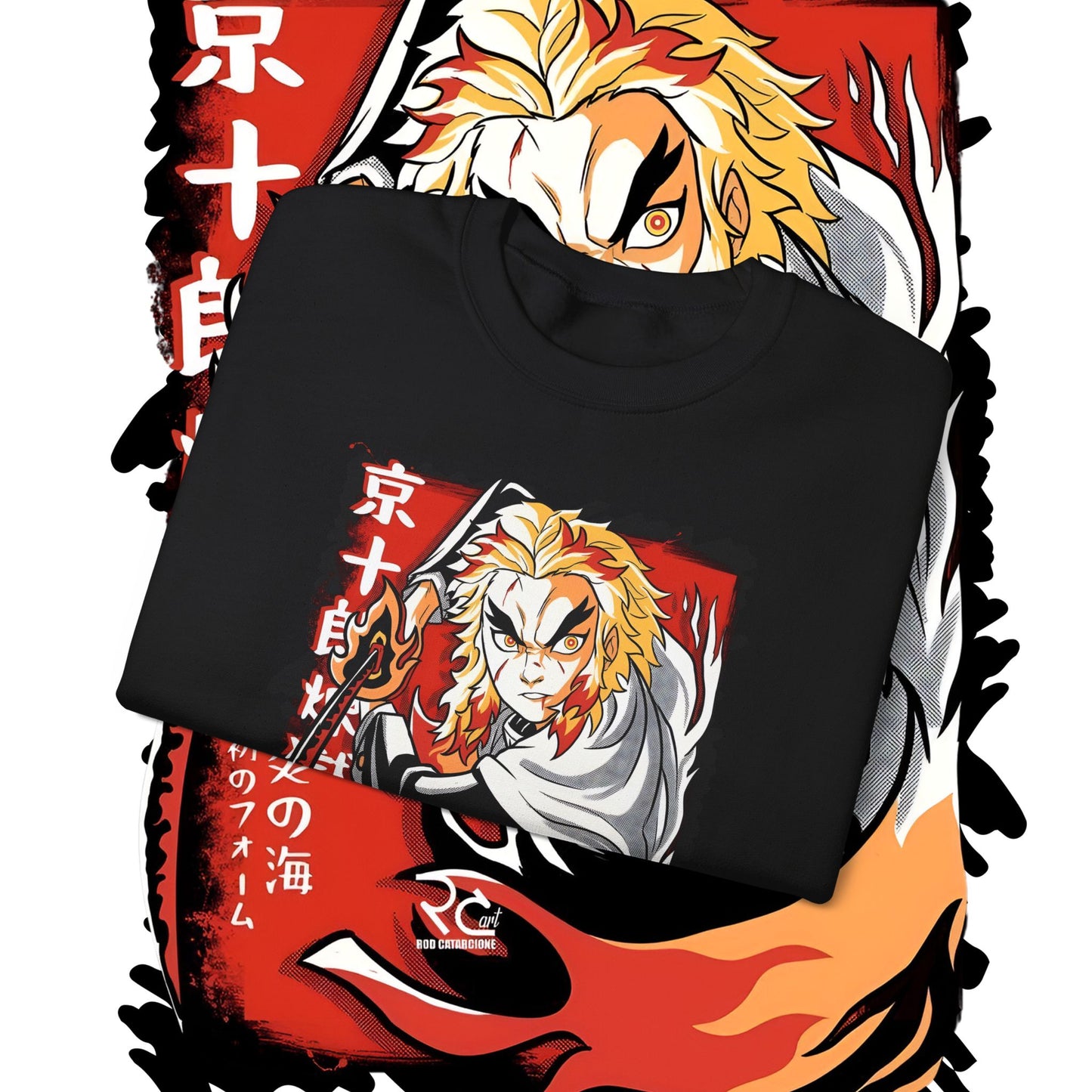 Rengoku Flame Hashira Sweatshirt | Demon Slayer | 100% Cotton Anime Pullover