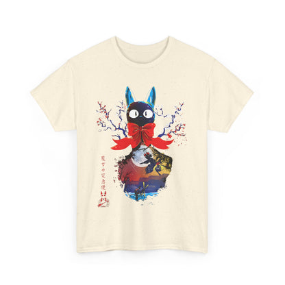 Kiki's Delivery Jiji Cat T-Shirt | 100% Cotton Studio Ghibli Tee