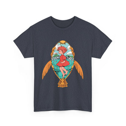Ponyo Art T-Shirt – 100% Cotton Studio Ghibli Shirt for Anime Fans