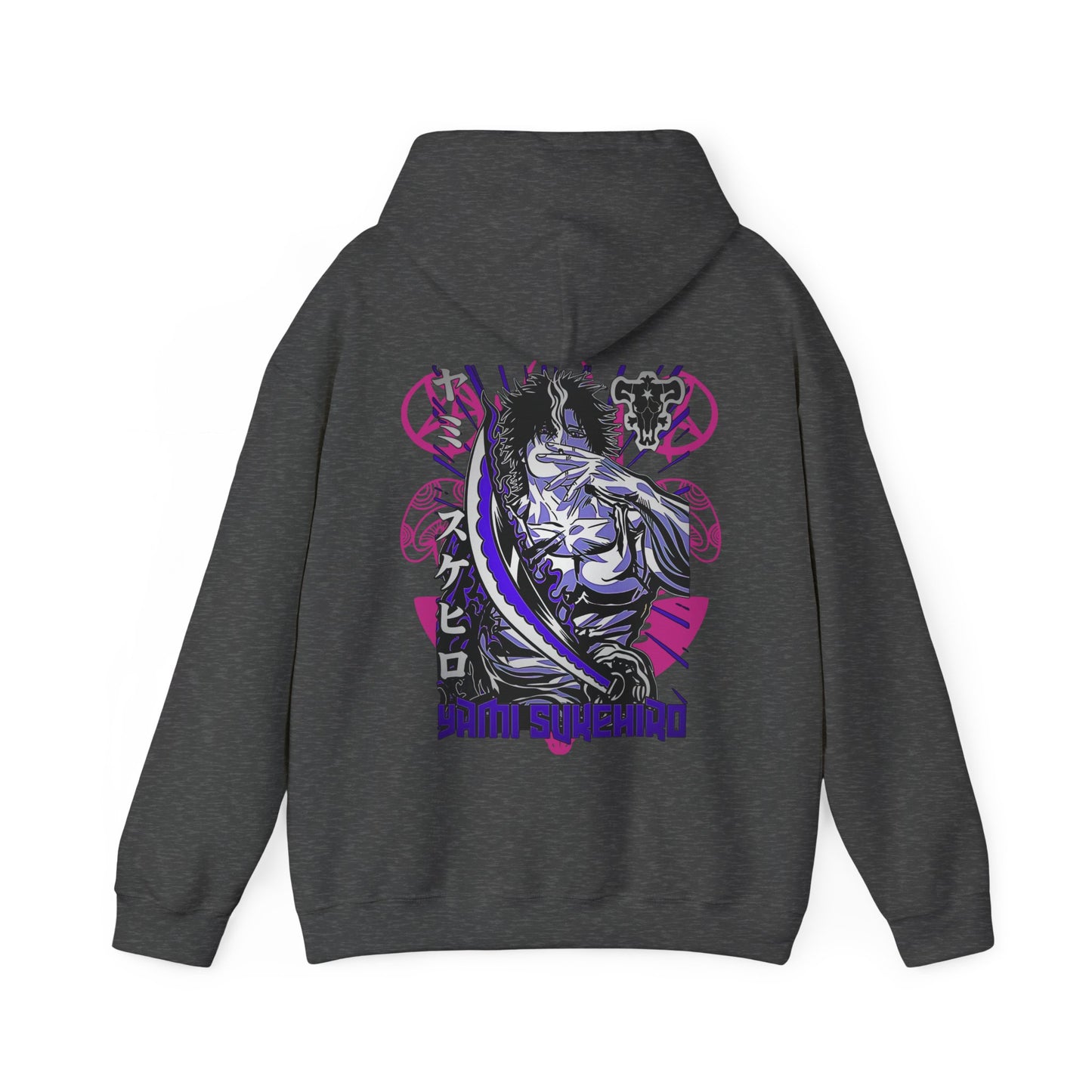 Yami Sukehiro Back Print Hoodie – Black Clover 100% Cotton Anime Hoodie for Fans