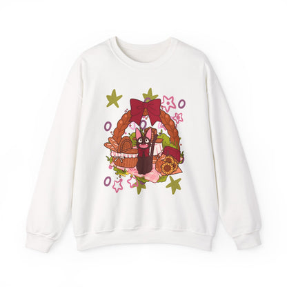 Jiji Cat Gift Sweatshirt – 100% Cotton Studio Ghibli Inspired Cozy Anime Pullover