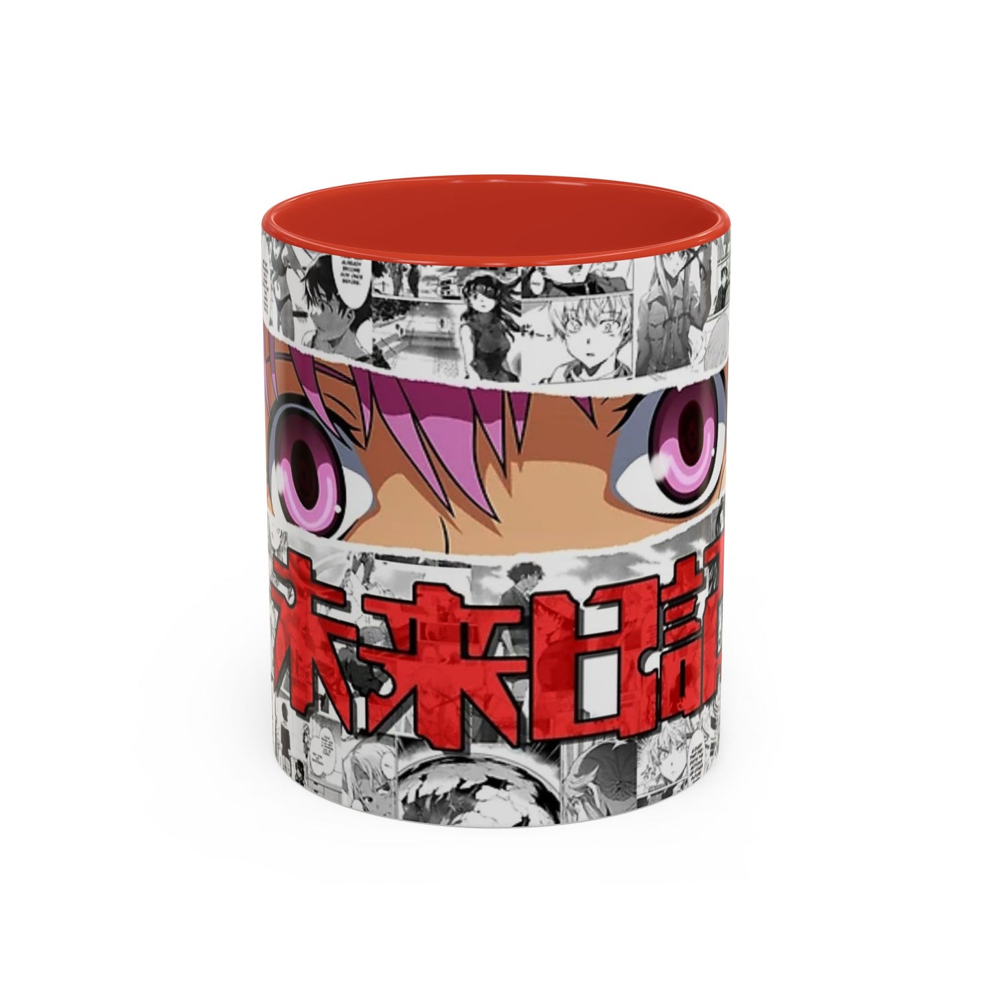 Yuno Gasai Accent Handle Mug – Future Diary Anime Cup – 11oz & 15oz Ceramic Gift for Yandere Fans