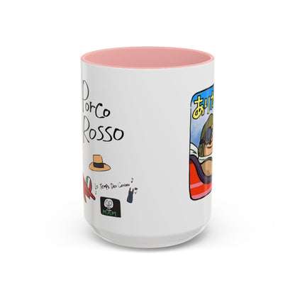 Porco Rosso Tribute Accent Mug – Studio Ghibli Anime Coffee Cup – 11oz & 15oz Ceramic Gift