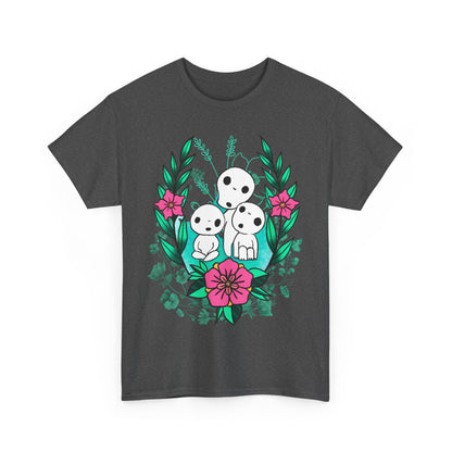 Kodama Flowers Art T-Shirt | 100% Cotton Studio Ghibli Anime Tee