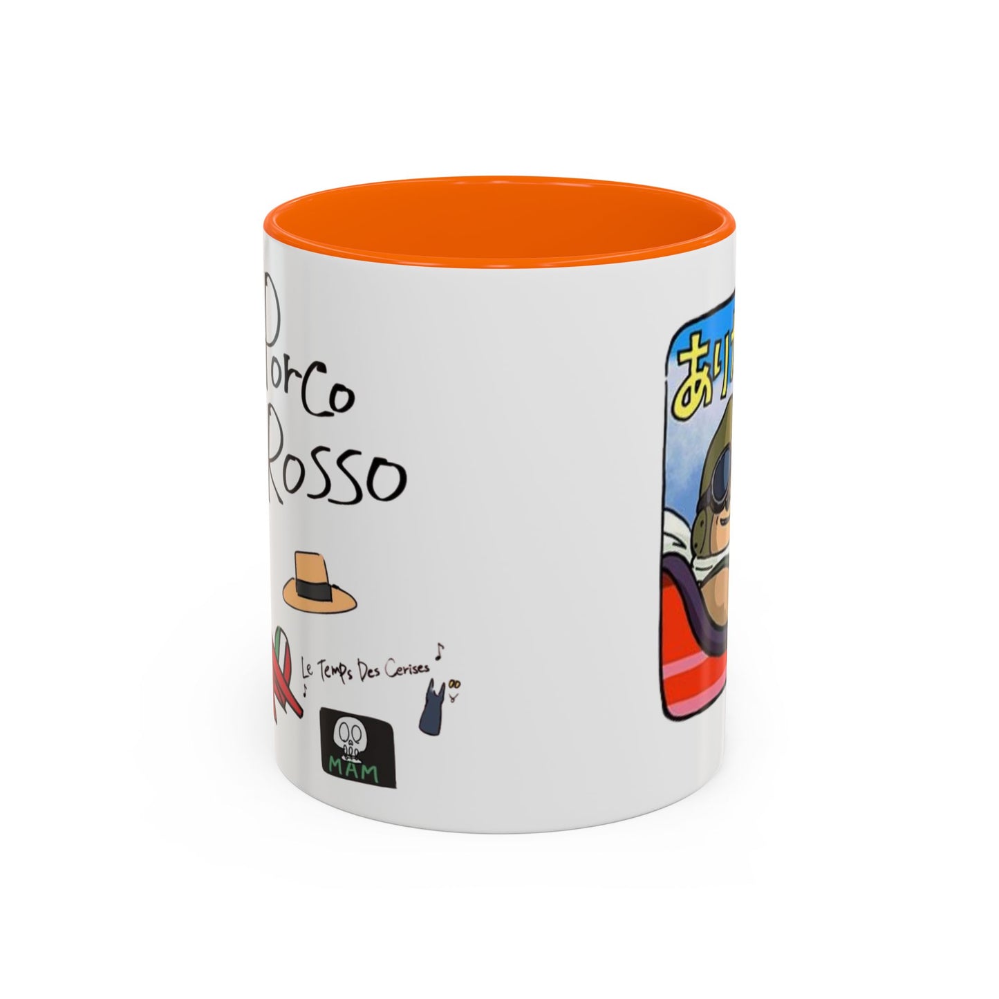Porco Rosso Tribute Accent Mug – Studio Ghibli Anime Coffee Cup – 11oz & 15oz Ceramic Gift