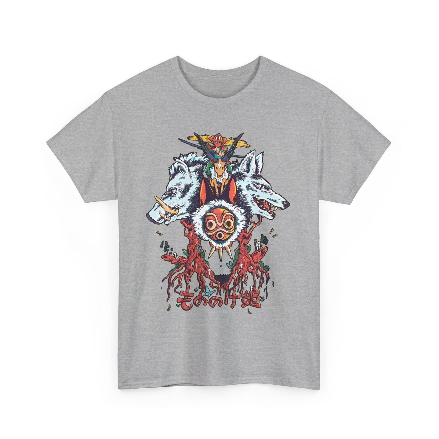 Mononoke Princess Shirt – Ghibli Cotton T-Shirt for Anime Lovers