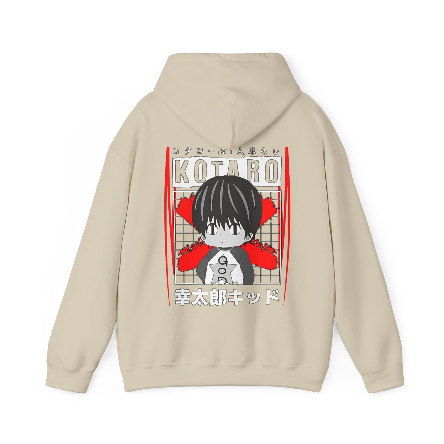 Kotaro Lives Alone Back Print Hoodie – 100% Cotton | Cozy Anime Hoodie for Fans of Kotaro’s Journey