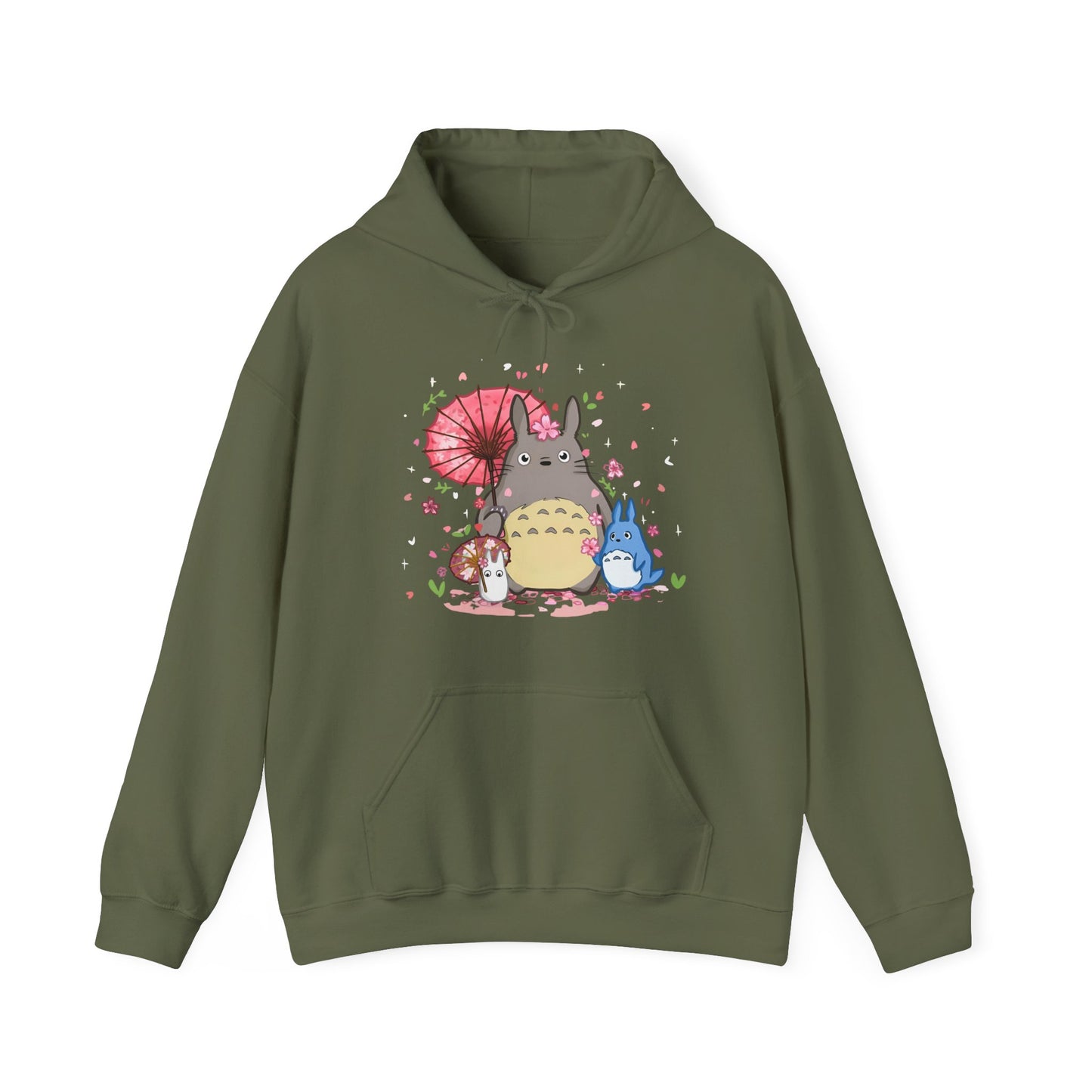 My Neighbor Totoro Studio Ghibli Hoodie – 100% Cotton Gildan 18500 Pullover with Front Print