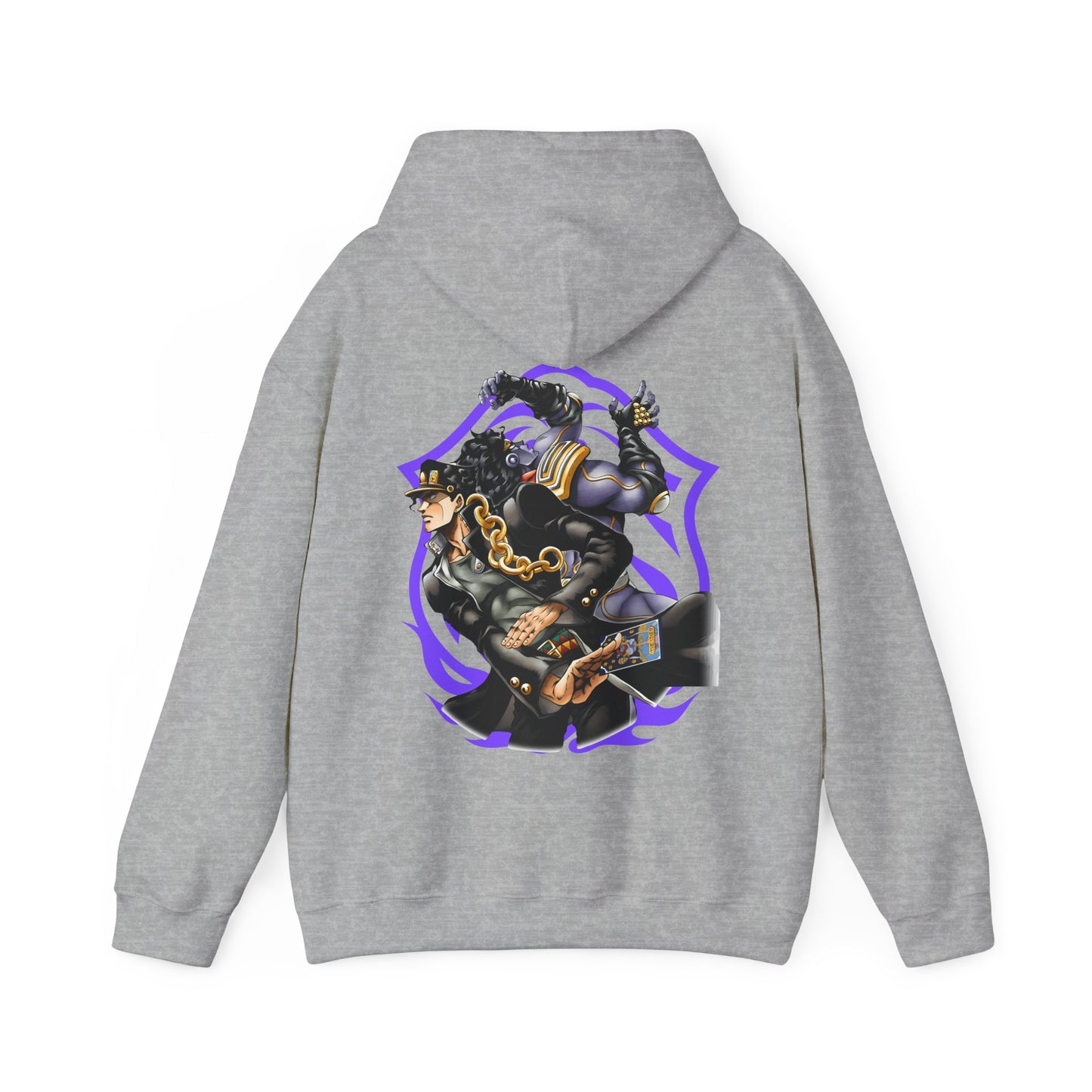 Jotaro Kujo Back Print Hoodie – 100% Cotton JoJo's Bizarre Adventure Anime Pullover