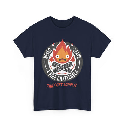 Calcifer Studio Ghibli T-Shirt 100% Cotton Anime Tee