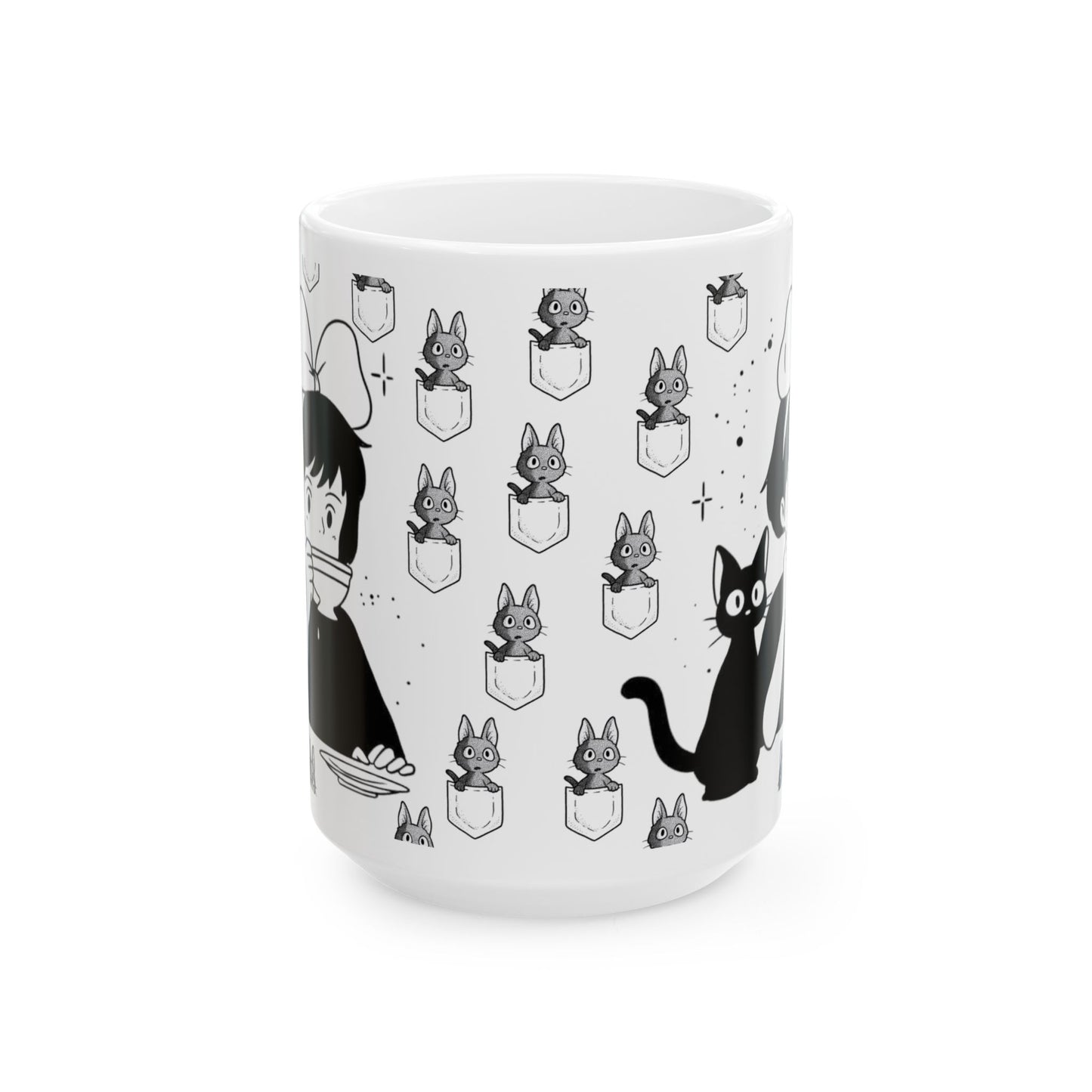 Kiki's Delivery Coffee Mug – Studio Ghibli Cup for Anime Lovers – 11oz & 15oz Ceramic Mug