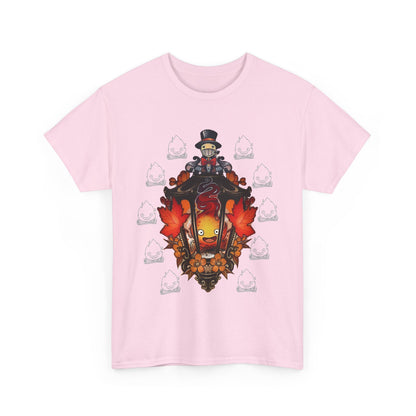 Calcifer T-Shirt – 100% Cotton "Howl's Moving Castle" Studio Ghibli Fire Demon Tee for Anime Fans