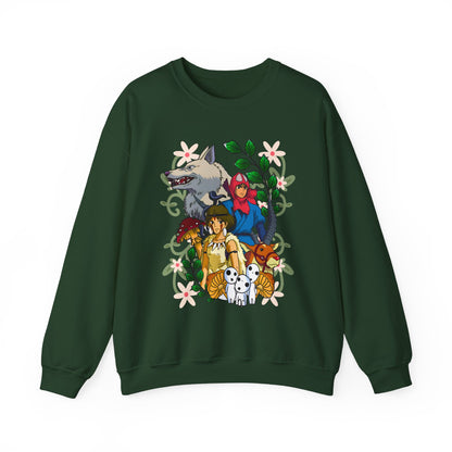 Princess Mononoke Art Cover Sweatshirt – 100% Cotton Studio Ghibli Anime Pullover