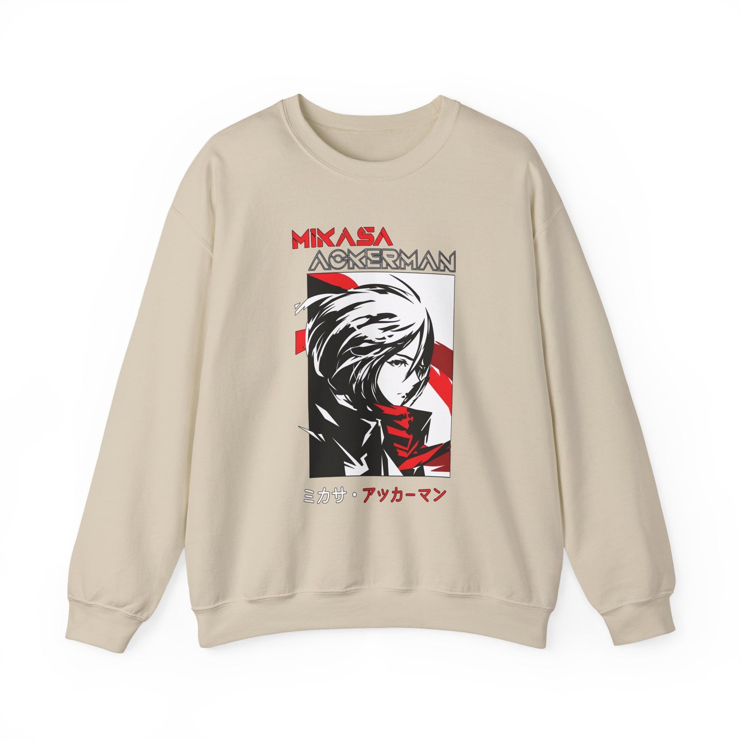 Mikasa Ackerman Sweatshirt – 100% Cotton Attack on Titan Anime Pullover for Fans