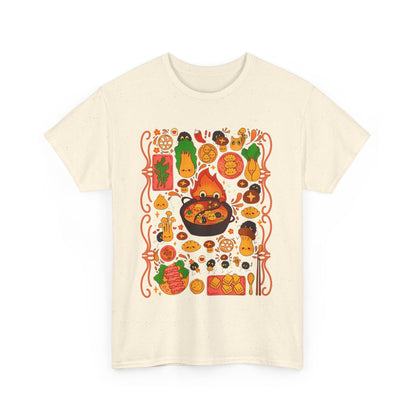 Calcifer Breakfast T-Shirt – 100% Cotton Studio Ghibli Shirt Inspired by Howl’s Moving Castle