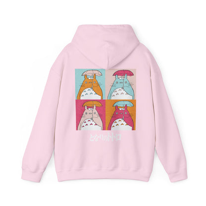 Totoro Aesthetic Art Collage Back Print Hoodie – 100% Cotton Studio Ghibli Inspired Hoodie