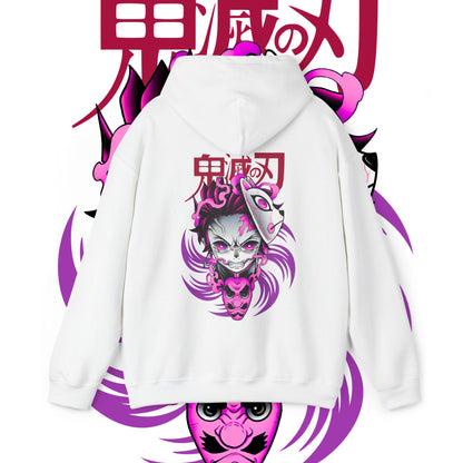 Tanjiro Mask Fury Back Print Hoodie | Demon Slayer | 100% Cotton