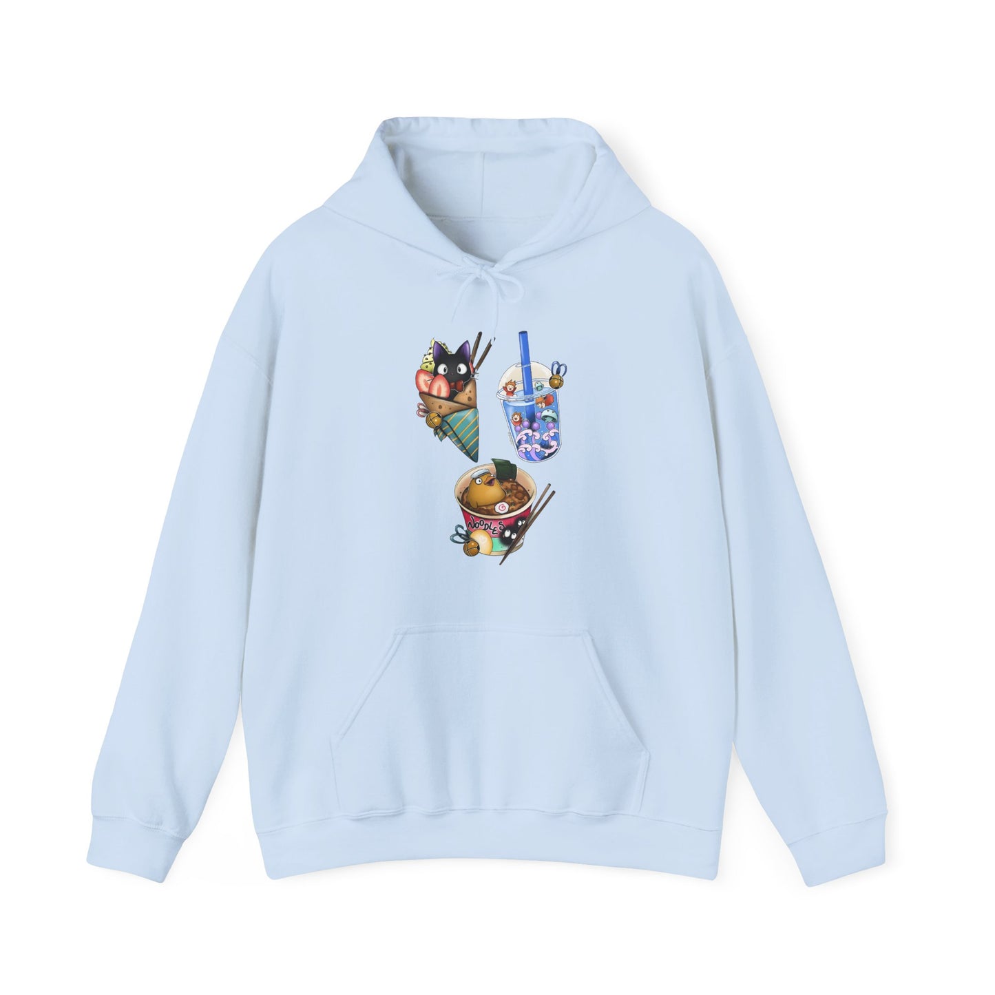 Studio Ghibli Food Hoodie – 100% Cotton Anime Hooded Sweatshirt Featuring Iconic Ghibli Dishes