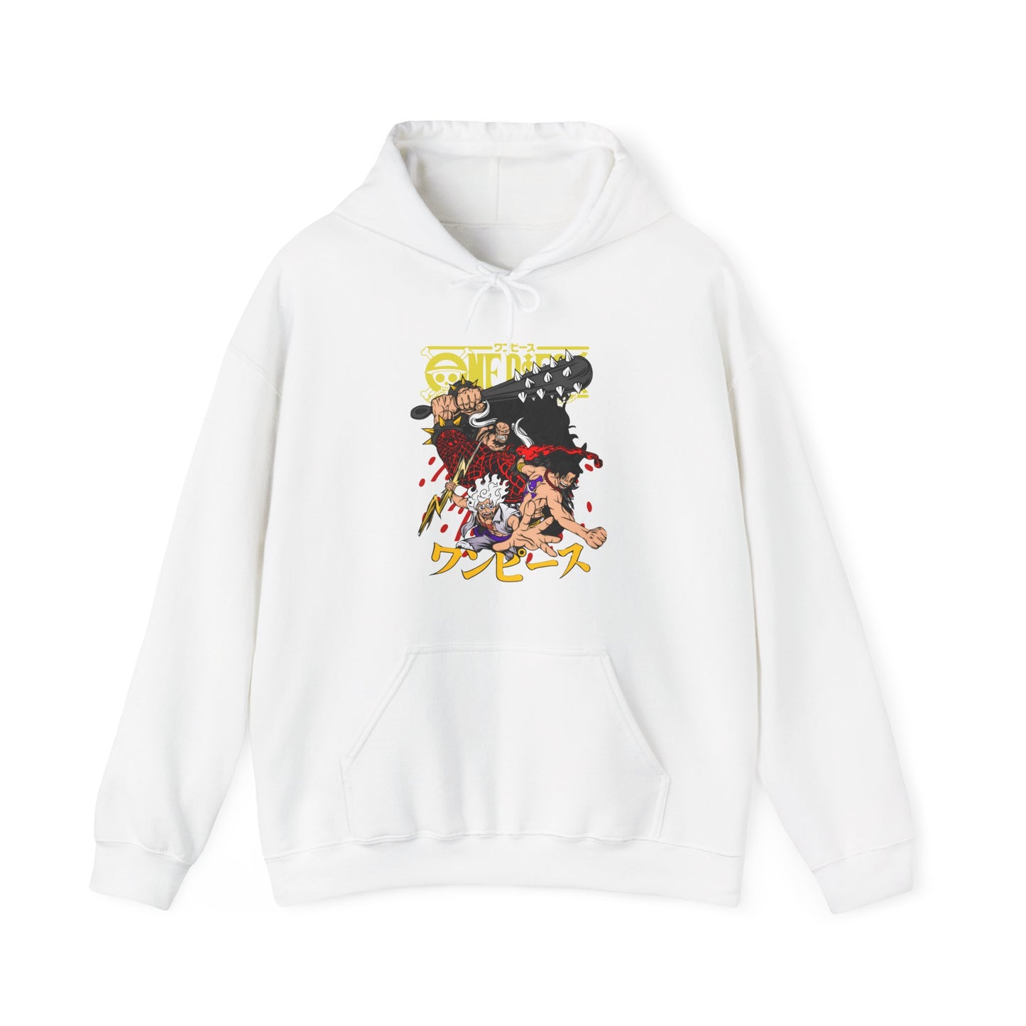 Kaido, Luffy & Ace Hoodie – 100% Cotton One Piece Anime Pullover for True Fans