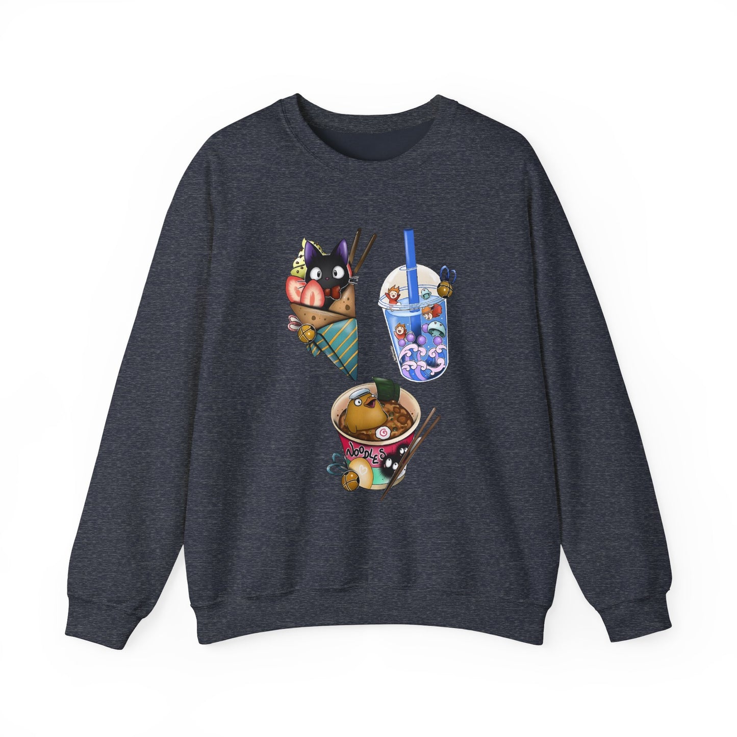 Studio Ghibli Food Sweatshirt – 100% Cotton Cozy Anime Pullover with Iconic Ghibli Dishes