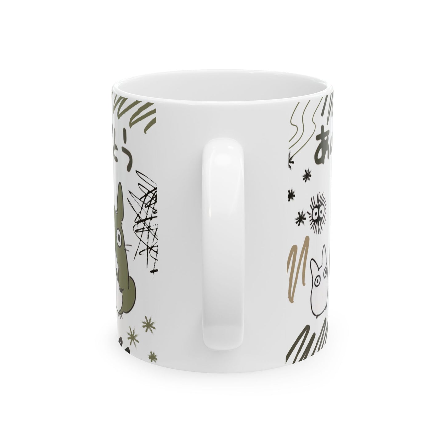 Totoro Sketch Mug – Studio Ghibli Inspired Coffee Cup – 11oz & 15oz Cute Anime Mug for Fans and Collectors
