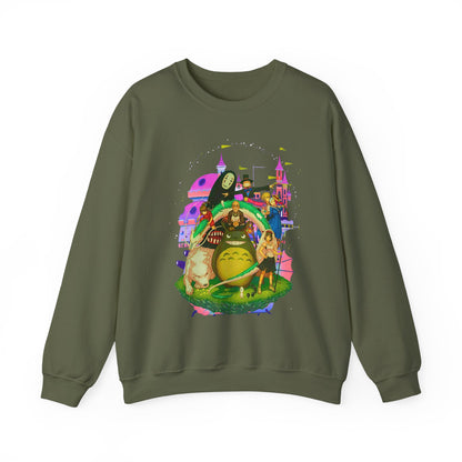 Hayao Miyazaki Characters Sweatshirt – 100% Cotton Studio Ghibli Anime Pullover