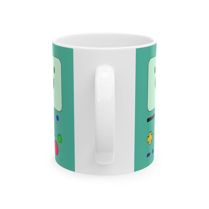 BMO Adventure Time Mug – Beemo Ceramic Coffee Cup – 11oz & 15oz Gift for Cartoon Fans