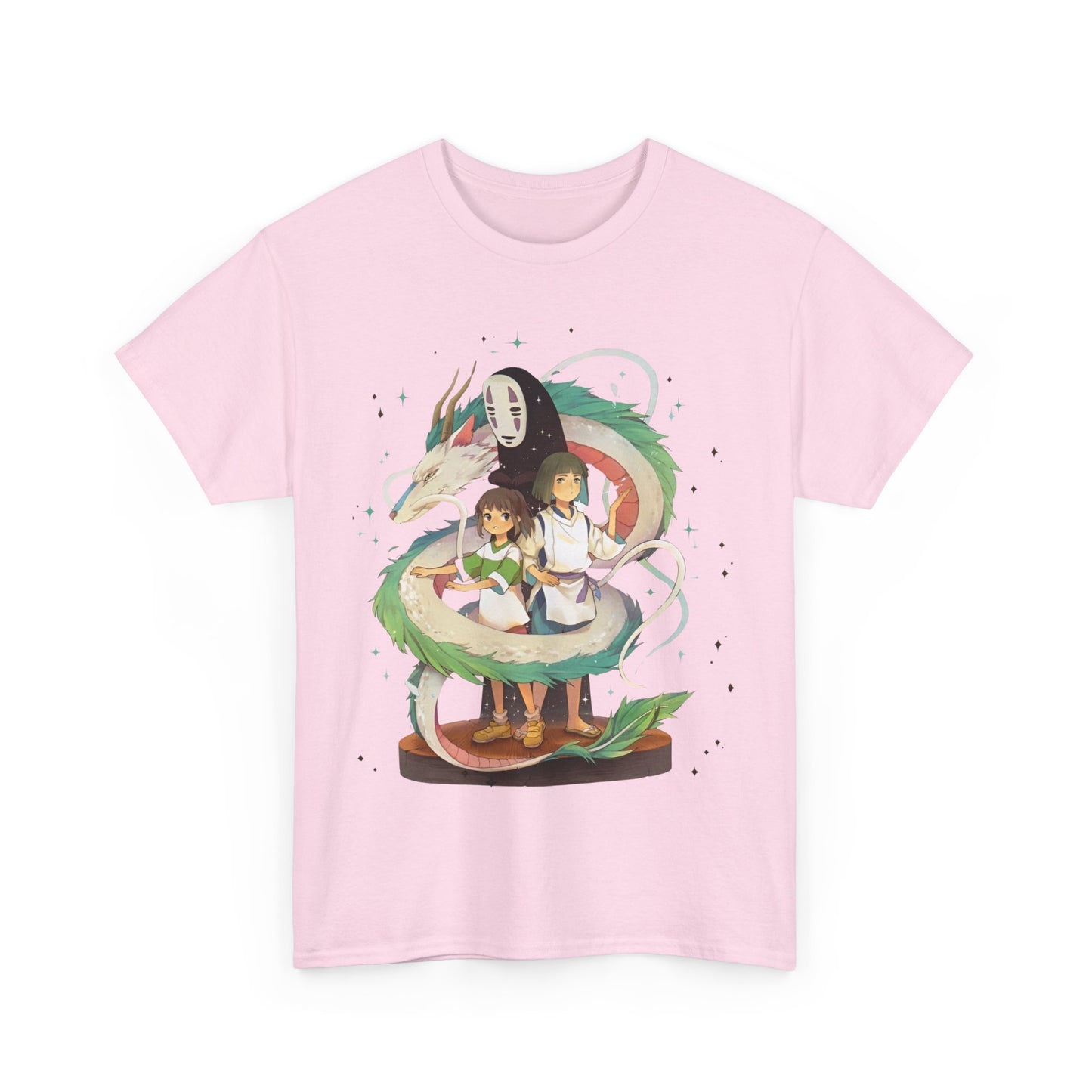 No Face Chihiro and Haku T-Shirt – 100% Cotton Spirited Away Anime Tee