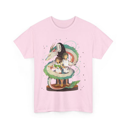 No Face Chihiro and Haku T-Shirt – 100% Cotton Spirited Away Anime Tee