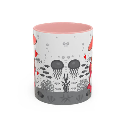 Ponyo Ham Accent Handle Mug – Studio Ghibli Coffee Cup – 11oz & 15oz Anime Gift for Fans