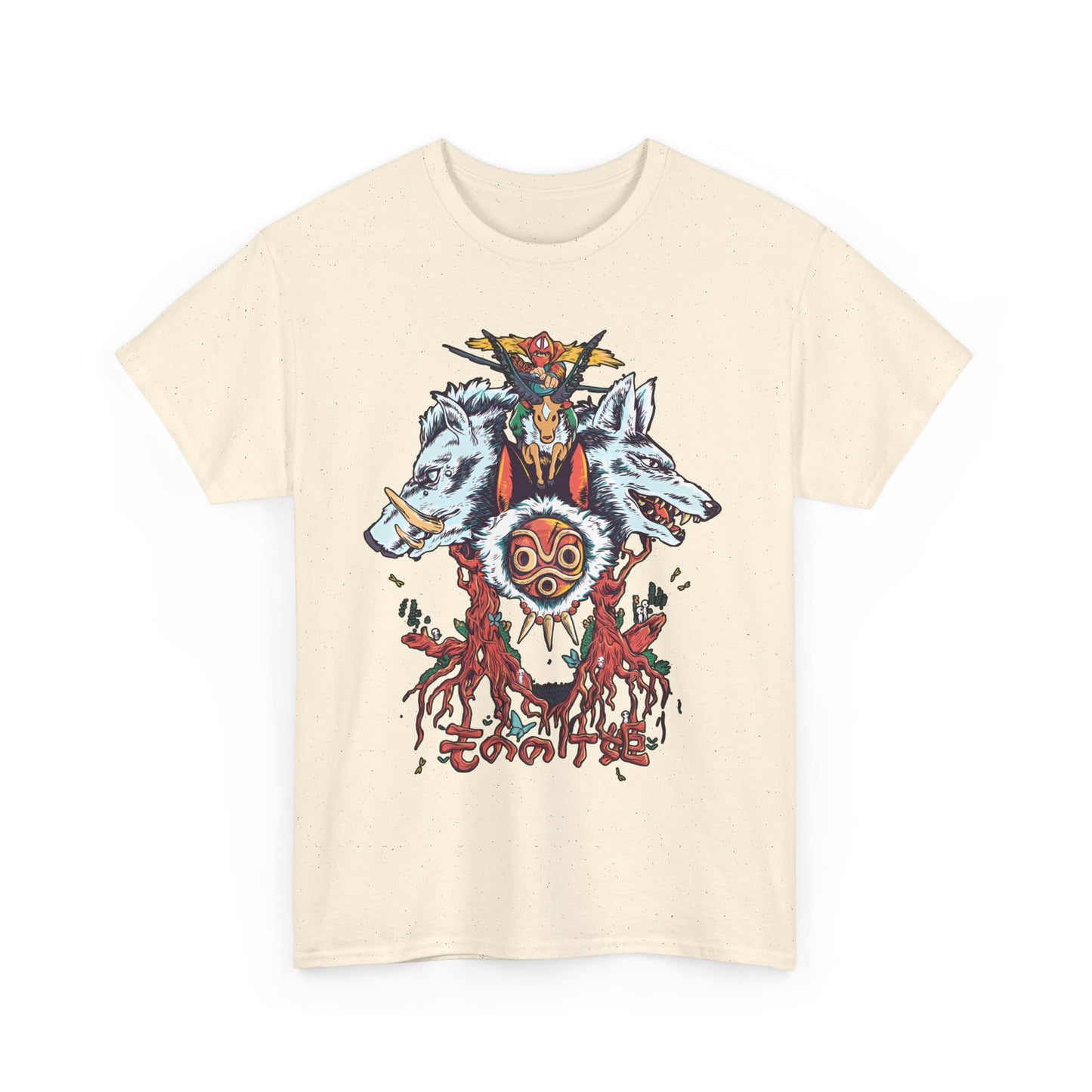 Mononoke Princess Shirt – Ghibli Cotton T-Shirt for Anime Lovers