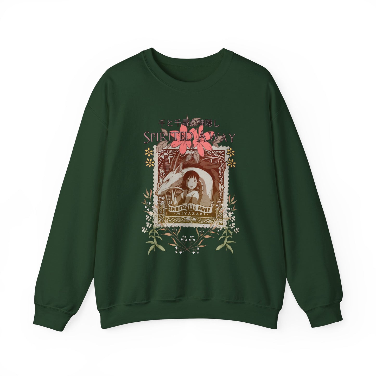 Spirited Away Philately Sweatshirt – 100% Cotton Stamp-Inspired Anime Pullover for Studio Ghibli Fans