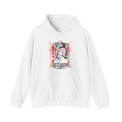 Death Note Anime Hoodie – 100% Cotton Pullover Featuring Light Yagami, L & Ryuk