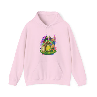 Hayao Miyazaki Characters Hoodie – 100% Cotton Studio Ghibli Anime Pullover