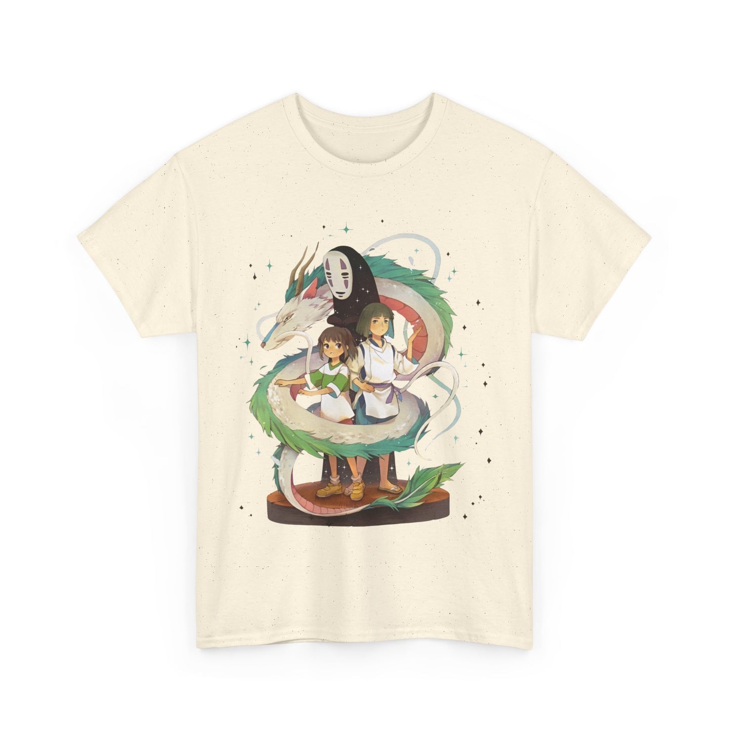 No Face Chihiro and Haku T-Shirt – 100% Cotton Spirited Away Anime Tee