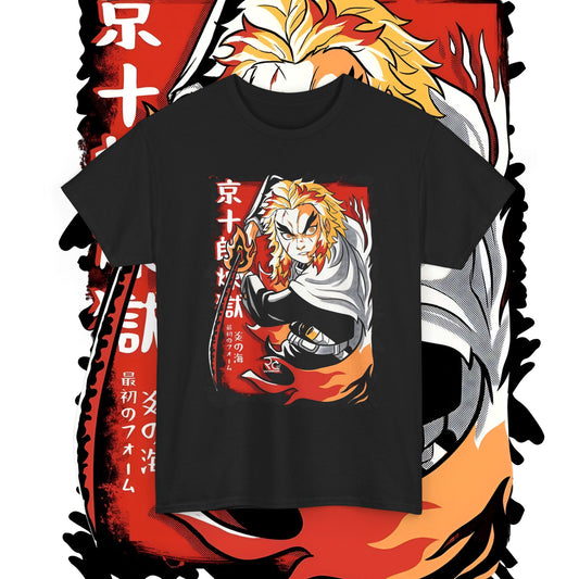 Rengoku Flame Hashira T-Shirt | Demon Slayer | 100% Cotton Anime Tee