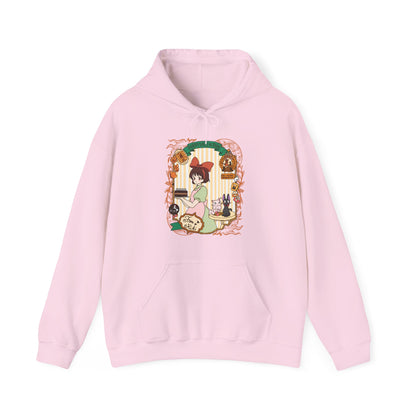 Kiki Happy Studio Ghibli Hoodie – 100% Cotton Kiki’s Delivery Service Hoodie for Anime Lovers