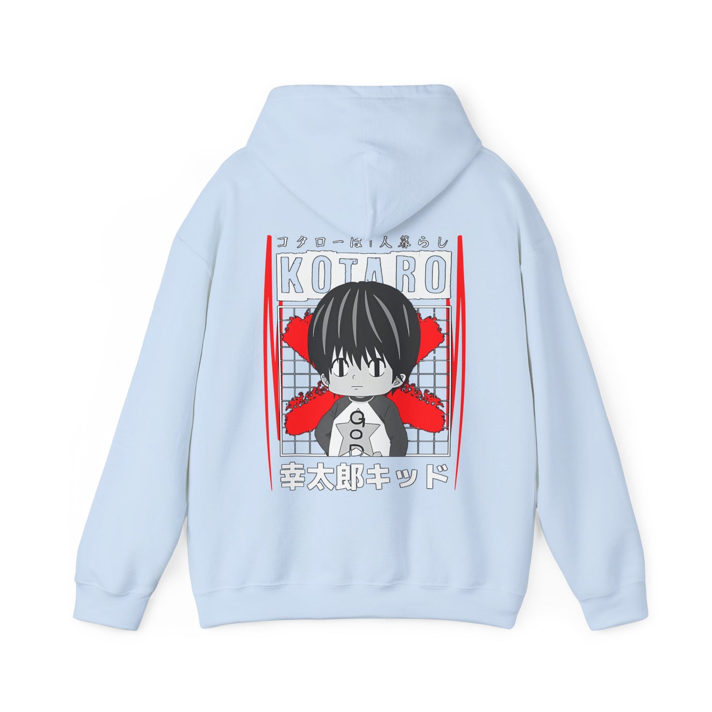 Kotaro Lives Alone Back Print Hoodie – 100% Cotton | Cozy Anime Hoodie for Fans of Kotaro’s Journey