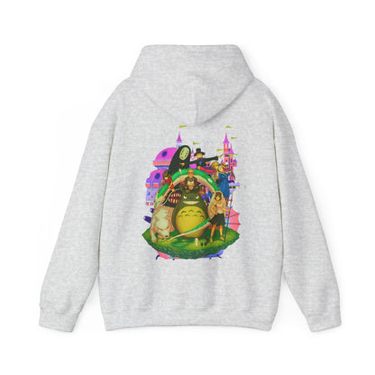 Hayao Miyazaki Characters Hoodie – 100% Cotton Studio Ghibli Back Print Pullover