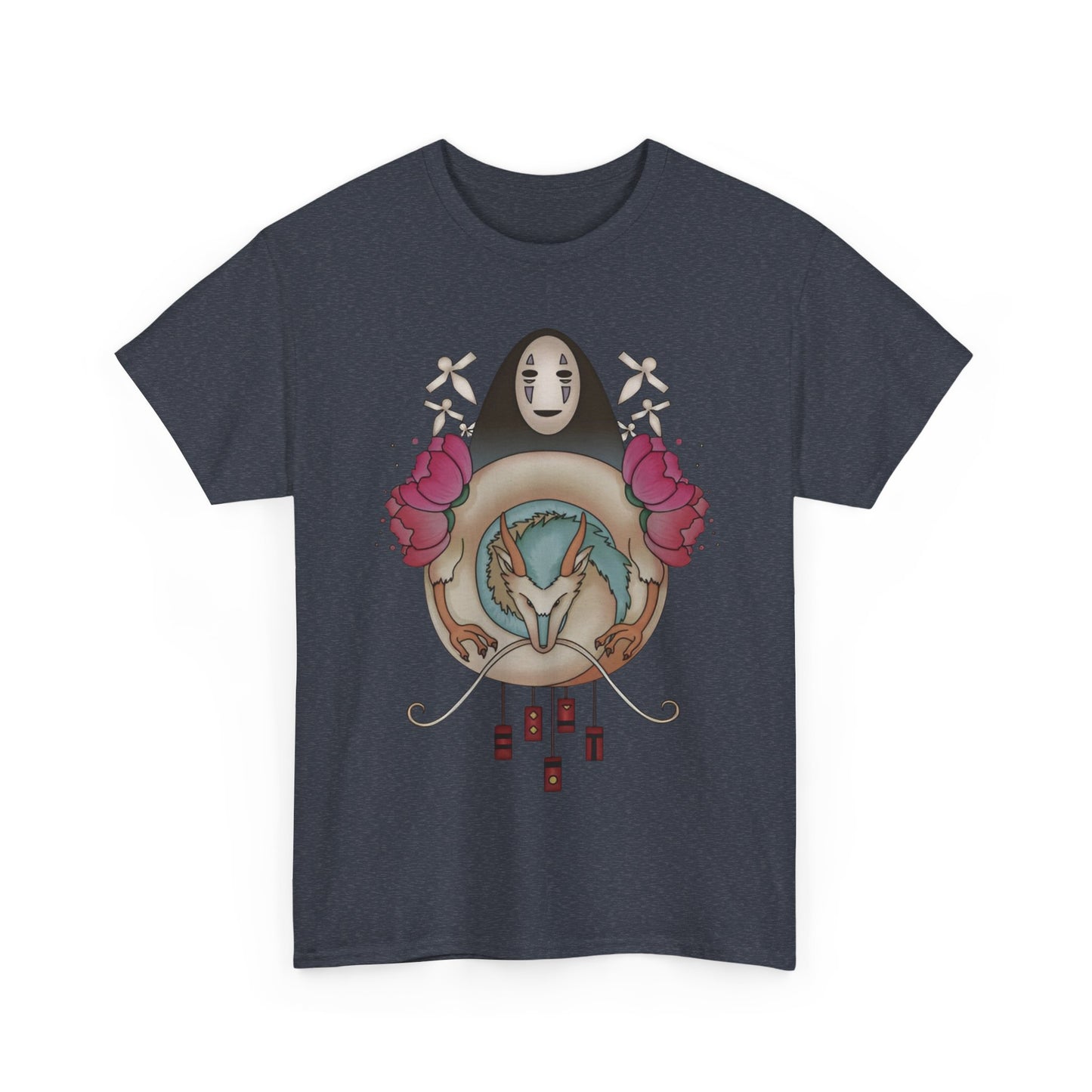 Spirited Away Decor T-Shirt 100% Cotton Studio Ghibli Anime Graphic Tee