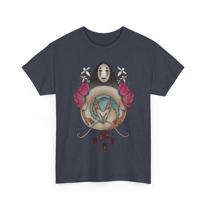 Spirited Away Decor T-Shirt 100% Cotton Studio Ghibli Anime Graphic Tee