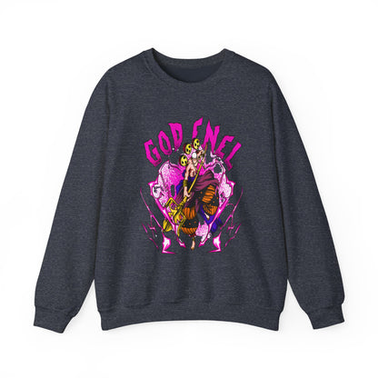 God Enel One Piece Sweatshirt – 100% Cotton Anime Pullover Featuring Thunder God of Skypiea