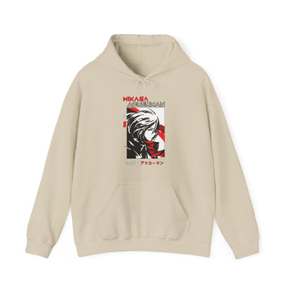 Mikasa Ackerman Hoodie 100% Cotton – Attack On Titan Anime Pullover for Fans