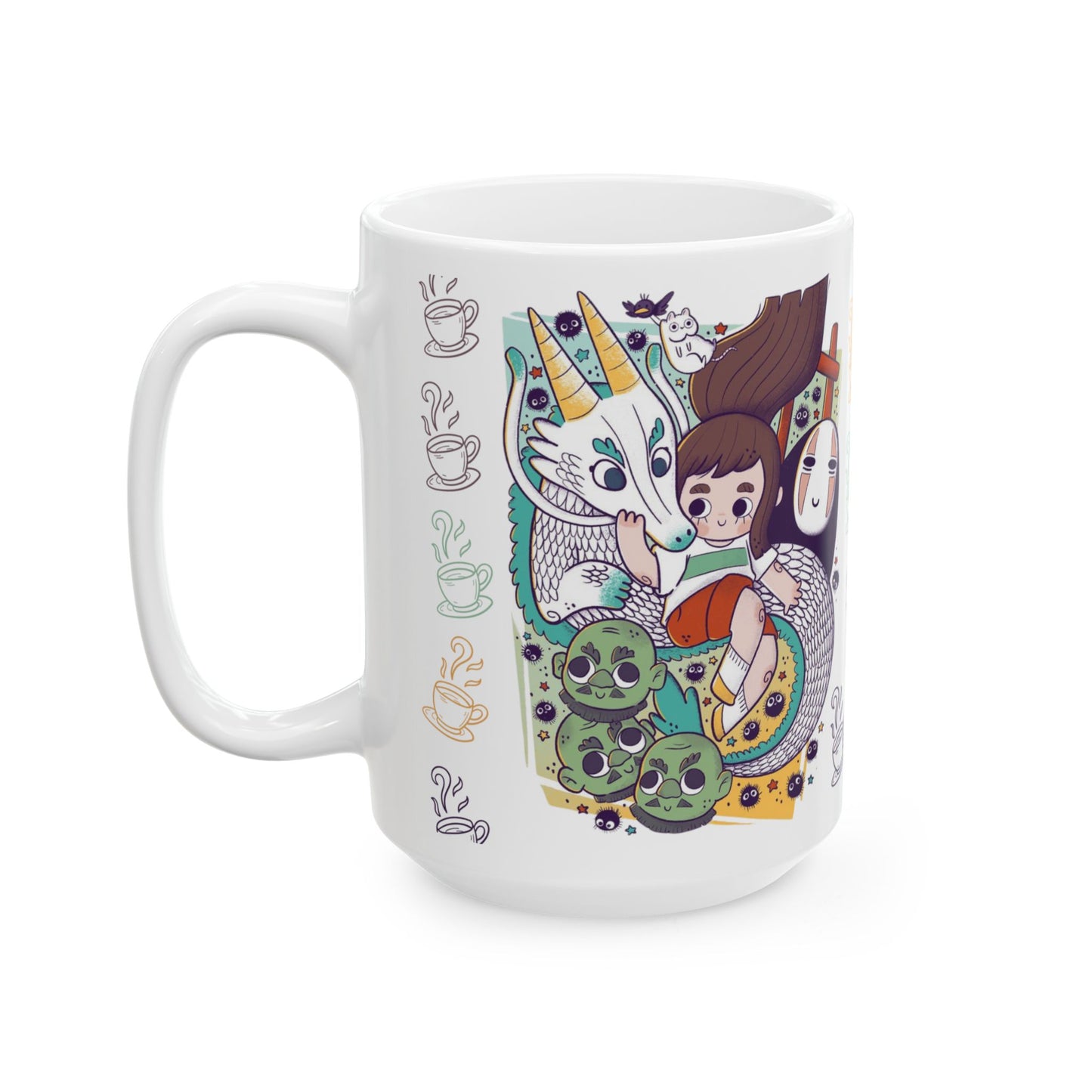 Spirited Away Mug – Studio Ghibli Coffee Cup 11oz & 15oz – Anime Gift Featuring Chihiro & Haku