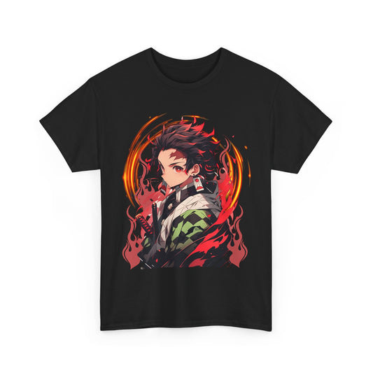 Tanjiro Kamado Demon Slayer T-Shirt – 100% Cotton Anime Tee for Kimetsu no Yaiba Fans