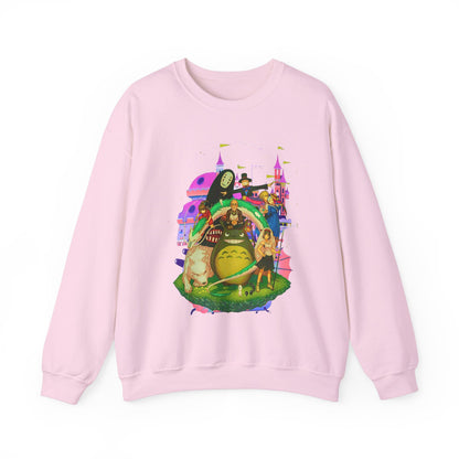 Hayao Miyazaki Characters Sweatshirt – 100% Cotton Studio Ghibli Anime Pullover