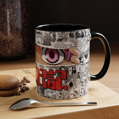 Yuno Gasai Accent Handle Mug – Future Diary Anime Cup – 11oz & 15oz Ceramic Gift for Yandere Fans
