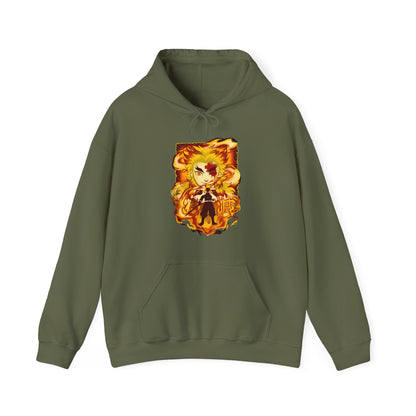 Kyojuro Rengoku Demon Slayer Hoodie – 100% Cotton Anime Hoodie for Flame Hashira Fans