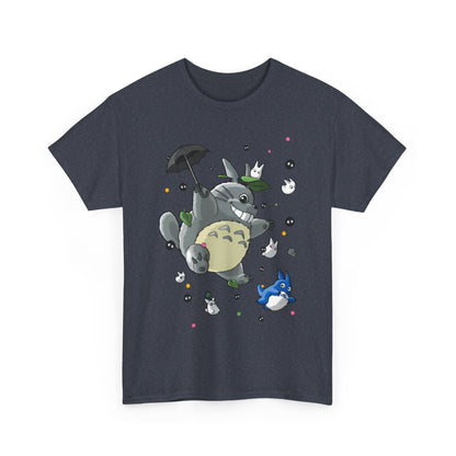 Totoro Umbrella Wind T-Shirt – 100% Cotton Studio Ghibli Anime Tee