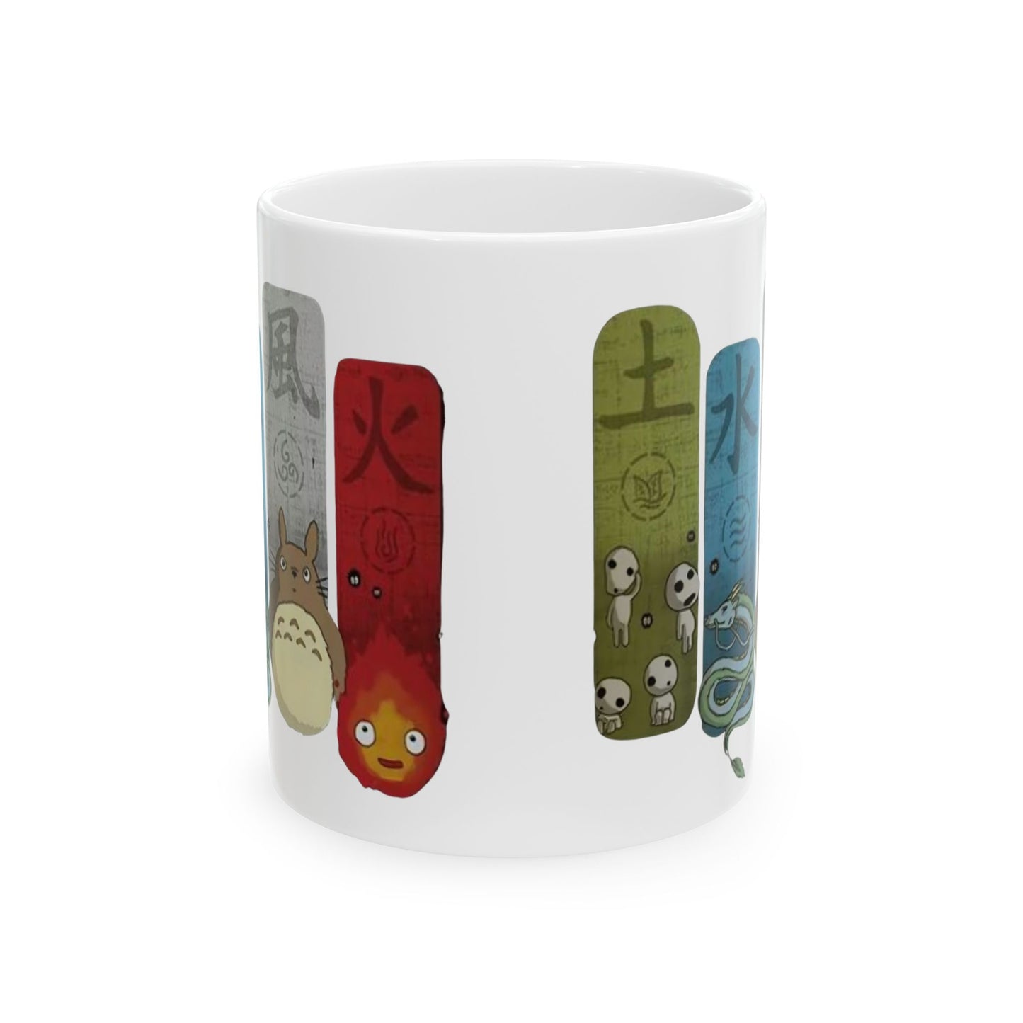Studio Ghibli Figures Mug – 11oz & 15oz Anime Ceramic Cup – Ghibli Character Coffee Mug Gift for Fans